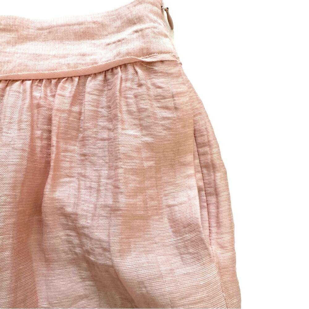Ann Taylor Loft Skirt Pink Linen Blend Pockets Lined Full Mini Skirt Size 6 - Picture 9 of 11